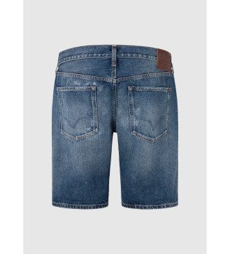 Pepe Jeans Sproščene kratke hlače Repair Bermuda modre barve