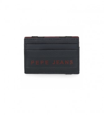 Pepe Jeans Portafoglio Pepe Jeans Raise in pelle con porta carte blu -9.5x6.5x1cm-