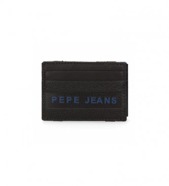 Pepe Jeans Billetero de piel Pepe Jeans Raise con tarjetero marrón -9.5x6.5x1cm-