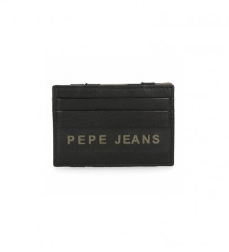 Pepe Jeans Portafoglio in pelle Pepe Jeans Raise con portacarte nero -9.5x6.5x1cm-