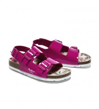 Pepe Jeans Sandalias Bio Basic Buckles fucsia - Tienda Esdemarca moda,  calzado y complementos - zapatos de marca y zapatillas de marca