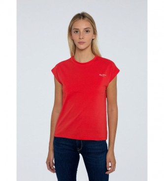 Pepe Jeans Camiseta Básica Bloom rojo