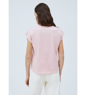 Pepe Jeans Camiseta Básica Bloom rosa