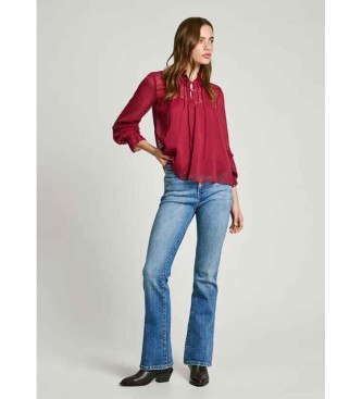 Pepe Jeans Blouse Odette kastanjebruin