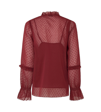 Pepe Jeans Blouse Odette kastanjebruin