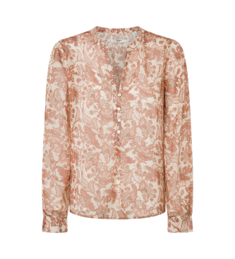 Pepe Jeans Blusa Poemy branca, crua, cor-de-rosa