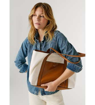 Pepe Jeans Audrey Tale handv�ska vit, brun