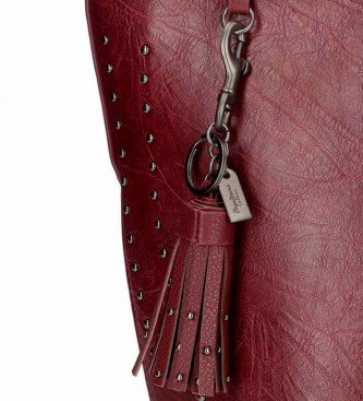 Pepe Jeans Maroon Chic Backpack Bag -21x25x11cm