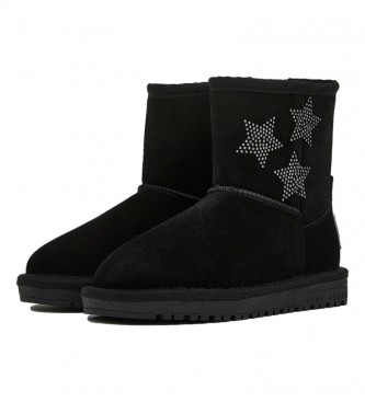 Pepe Jeans Diss Star leather boots black