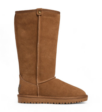 Pepe Jeans Botas de couro Diss Heritage castanhas