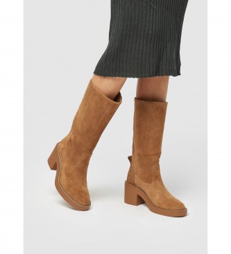 Pepe Jeans Brown Nicole Leather Boots