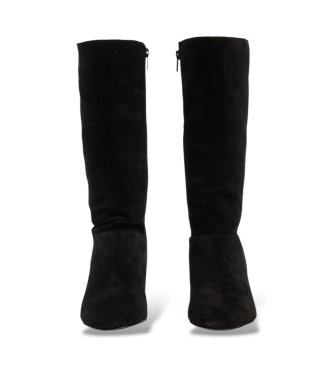 Pepe Jeans Bottes en cuir Kiny High noir
