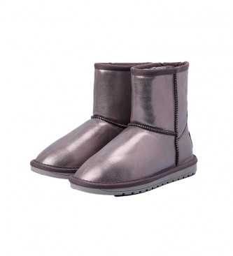 Pepe Jeans Silver Angel leather ankle boots