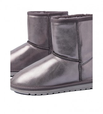 Pepe Jeans Silver Angel leather ankle boots