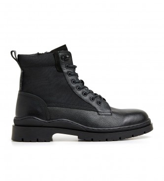 Pepe Jeans Brad Leather Ankle Boots preto