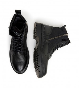 Pepe Jeans Brad Leather Ankle Boots preto