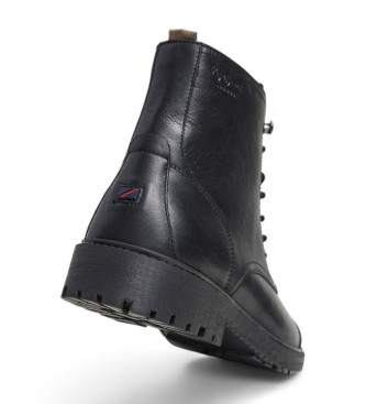 Pepe Jeans Stivaletti in pelle nera Fred Land