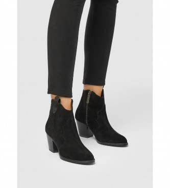 Pepe Jeans Luna Sand Leather Ankle Boots preto