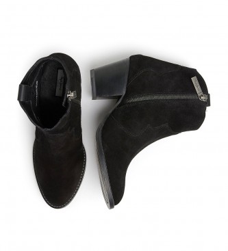 Pepe Jeans Luna Sand Leather Ankle Boots preto