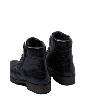 Pepe Jeans Melting Paddy leather ankle boots black 