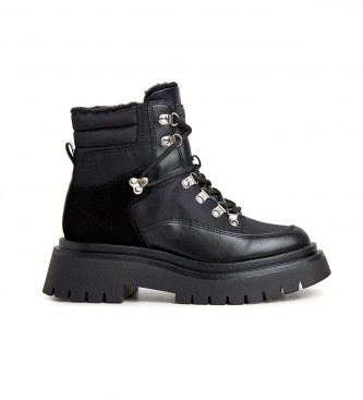 Pepe Jeans Queen Ice Ankle Boots i lder svart