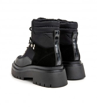 Pepe Jeans Queen Ice Ankle Boots i lder svart
