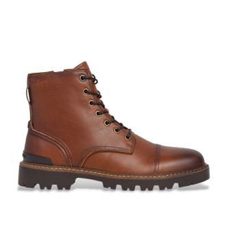 Pepe Jeans Ryan Brit brune ankelstvler i lder