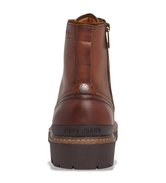 Pepe Jeans Ryan Brit brune ankelstvler i lder