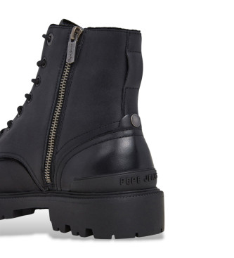 Pepe Jeans Botines de Piel Ryan Brit negro