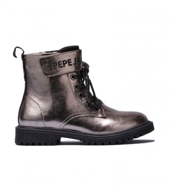 Pepe Jeans Silver Hatton ankle boots