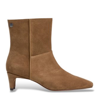 Pepe Jeans Bottines en cuir Kiny Basic marron
