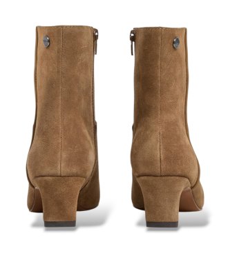 Pepe Jeans Bottines en cuir Kiny Basic marron