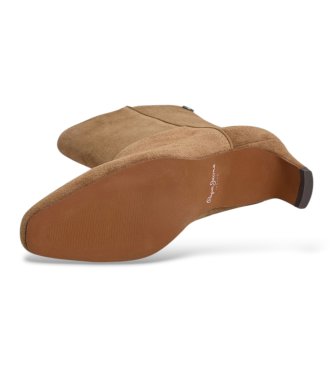 Pepe Jeans Bottines en cuir Kiny Basic marron