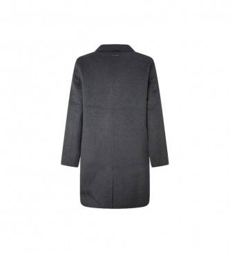 Pepe Jeans Cappotto in lana Brighton grigio scuro