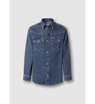 Pepe Jeans Camicia autentica Brooks in denim blu