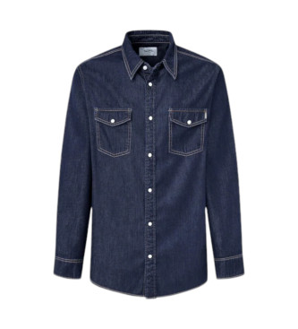 Pepe Jeans Regular fit denim shirt  blue