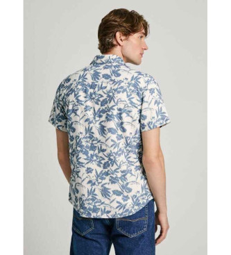 Pepe Jeans Camisa com estampado de flores azul de corte regular