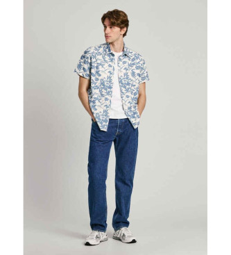 Pepe Jeans Camisa com estampado de flores azul de corte regular