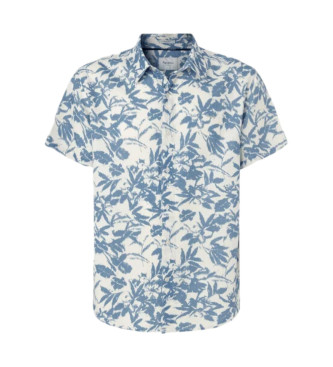 Pepe Jeans Camisa com estampado de flores azul de corte regular