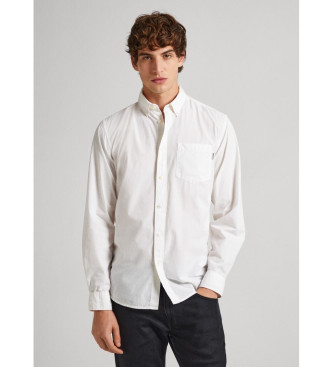 Pepe Jeans Camicia bianca in popeline tinta unita dalla vestibilit regolare