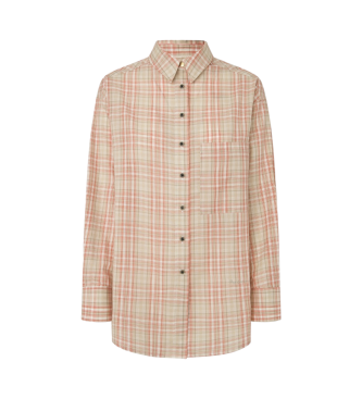 Pepe Jeans Camisa Rita Check beige