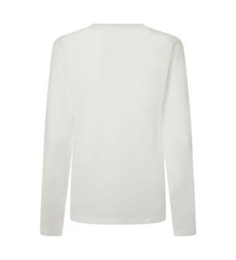 Pepe Jeans T-shirt Fiore long sleeve white