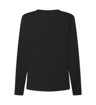 Pepe Jeans T-shirt Fiore long sleeve black