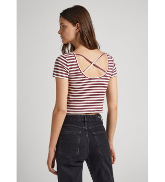 Pepe Jeans Kastanienbraunes Babette-T-Shirt