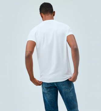 Pepe Jeans Camiseta Básica Logo Eggo blanco