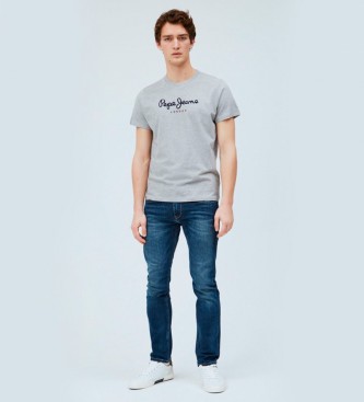 Pepe Jeans T-shirt basique Logo Eggo gris