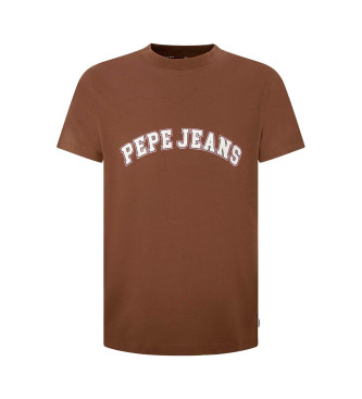 Pepe Jeans Majica Clement rjave barve