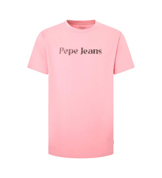 Pepe Jeans T-shirt Clifton cor-de-rosa