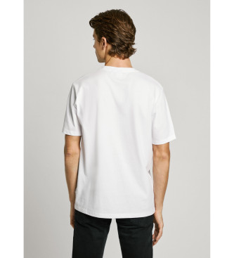 Pepe Jeans Kontrastreiches Connor T-Shirt wei