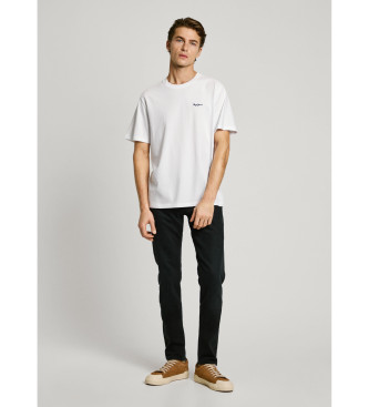 Pepe Jeans Kontrastreiches Connor T-Shirt wei